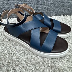 Cole Haan GP Rally Castine Platform Sandals Shoes Women's Size 8B Blue